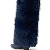 « Lunaire » — Bottes à talon bloc, Bleu marine
