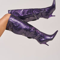 « Velours » — Bottes structurées, Violet