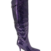 « Velours » — Bottes structurées, Violet