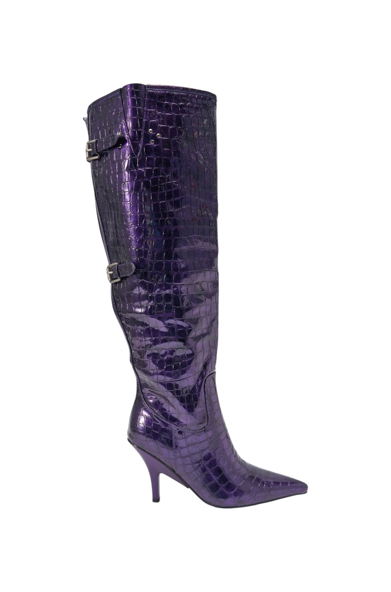 « Velours » — Bottes structurées, Violet
