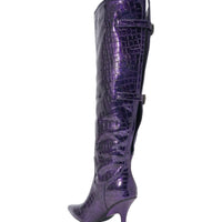 « Velours » — Bottes structurées, Violet
