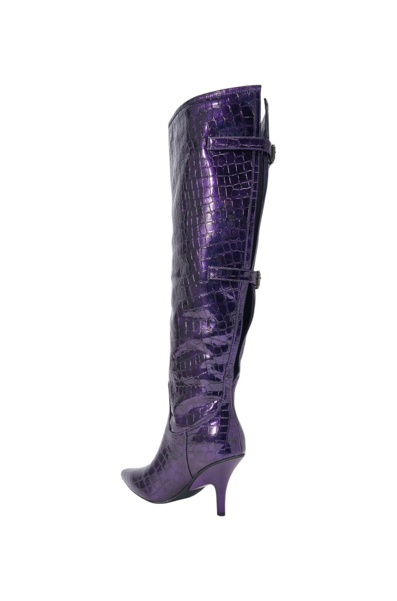 « Velours » — Bottes structurées, Violet