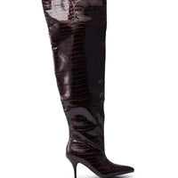 « Prisme » — Bottes à talon stiletto, Bordeaux