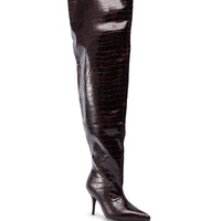 « Prisme » — Bottes à talon stiletto, Bordeaux