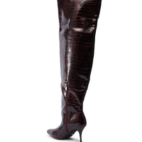 « Prisme » — Bottes à talon stiletto, Bordeaux