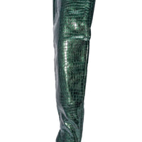 « Magnolia » — Bottes à talon stiletto, Vert foncé