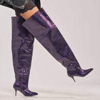 « Cannelle » — Bottes à talon stiletto, Violet
