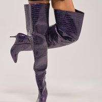 « Cannelle » — Bottes à talon stiletto, Violet