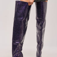 « Cannelle » — Bottes à talon stiletto, Violet