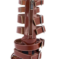 « Armure » — Sandales Stiletto à Brides, Marron