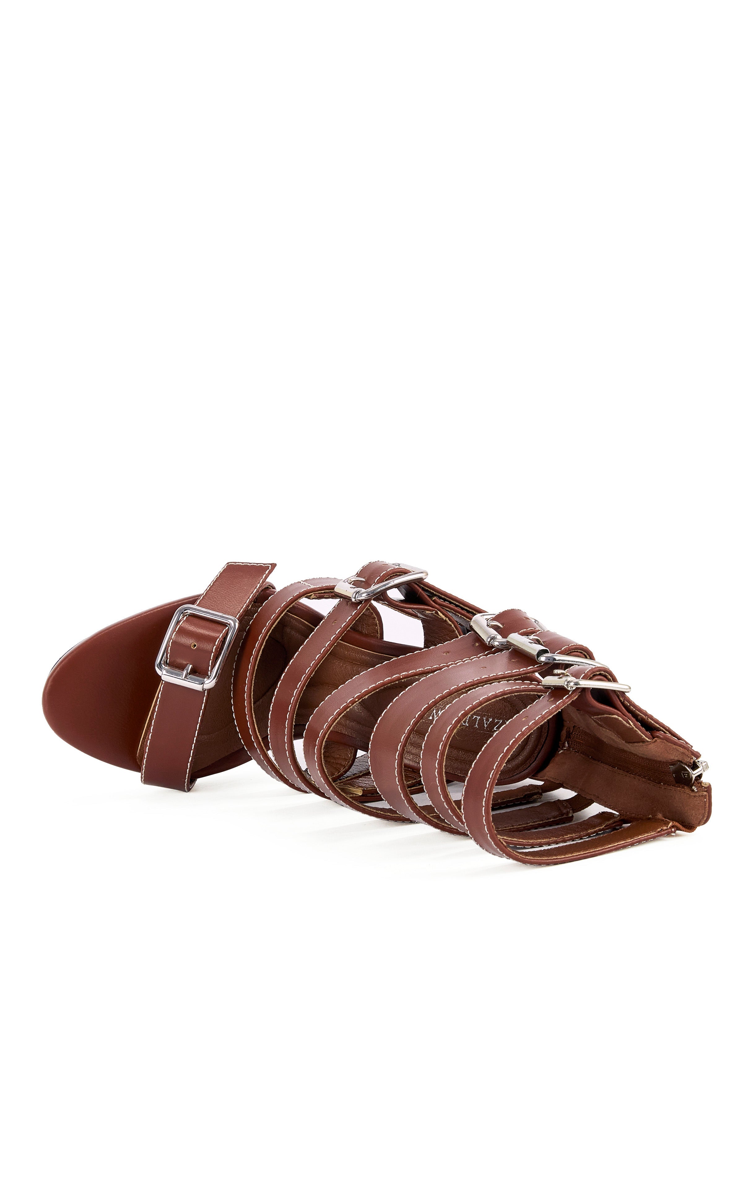 « Armure » — Sandales Stiletto à Brides, Marron