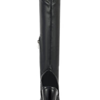 « Sculpture » — Bottes à Semelle Compensée Ajourée, Noir