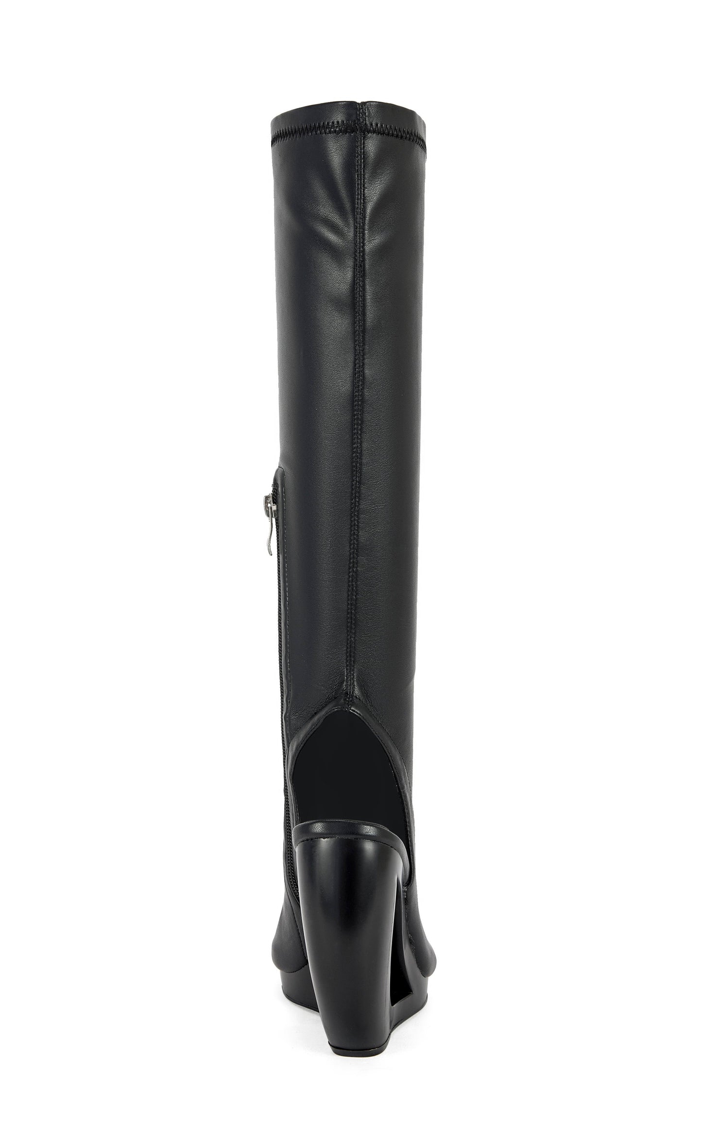 « Sculpture » — Bottes à Semelle Compensée Ajourée, Noir
