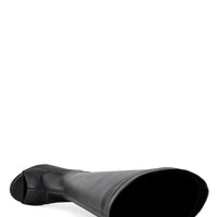 « Sculpture » — Bottes à Semelle Compensée Ajourée, Noir