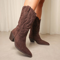 «Horizon fauve» — bottes western, marron