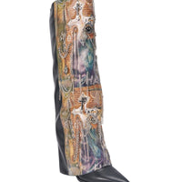 « Éclisse » — Bottes à talon bloc, Multicolore