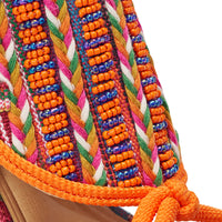 « Calypso » — Sandales Chunky Perlées Multi-Couleurs