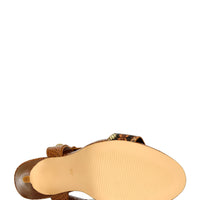 « Sillage » — Sandales Stiletto à Boucles, Cognac et Python