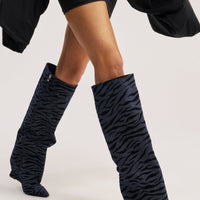 « Aube » — Bottes compensées, Denim