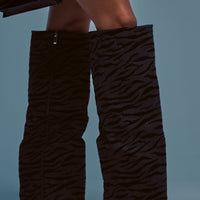 « Aube » — Bottes compensées, Denim
