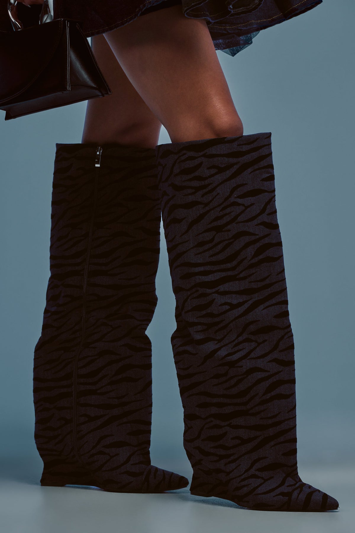 « Aube » — Bottes compensées, Denim