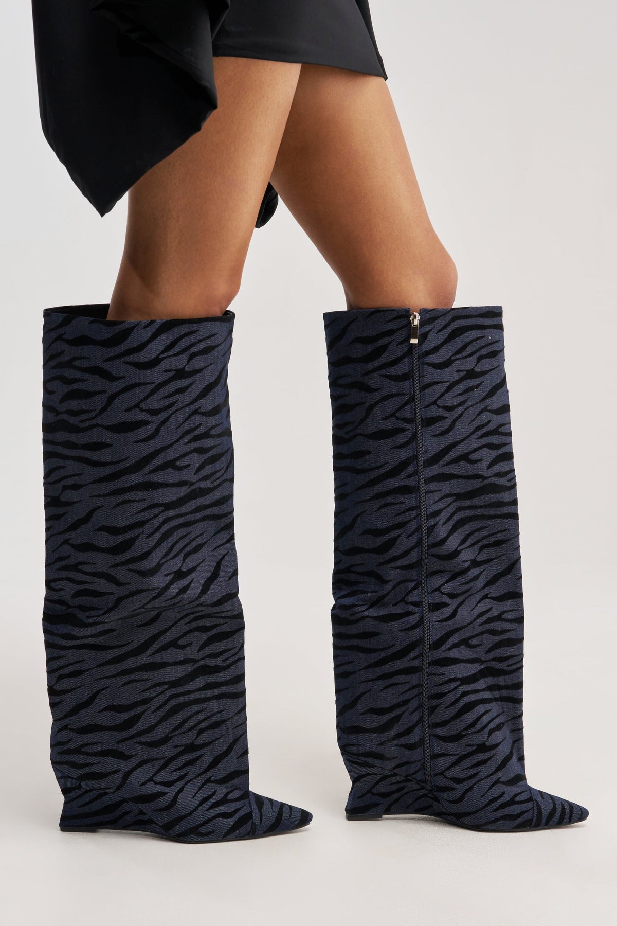 « Aube » — Bottes compensées, Denim