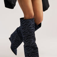 « Aube » — Bottes compensées, Denim