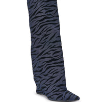 « Aube » — Bottes compensées, Denim