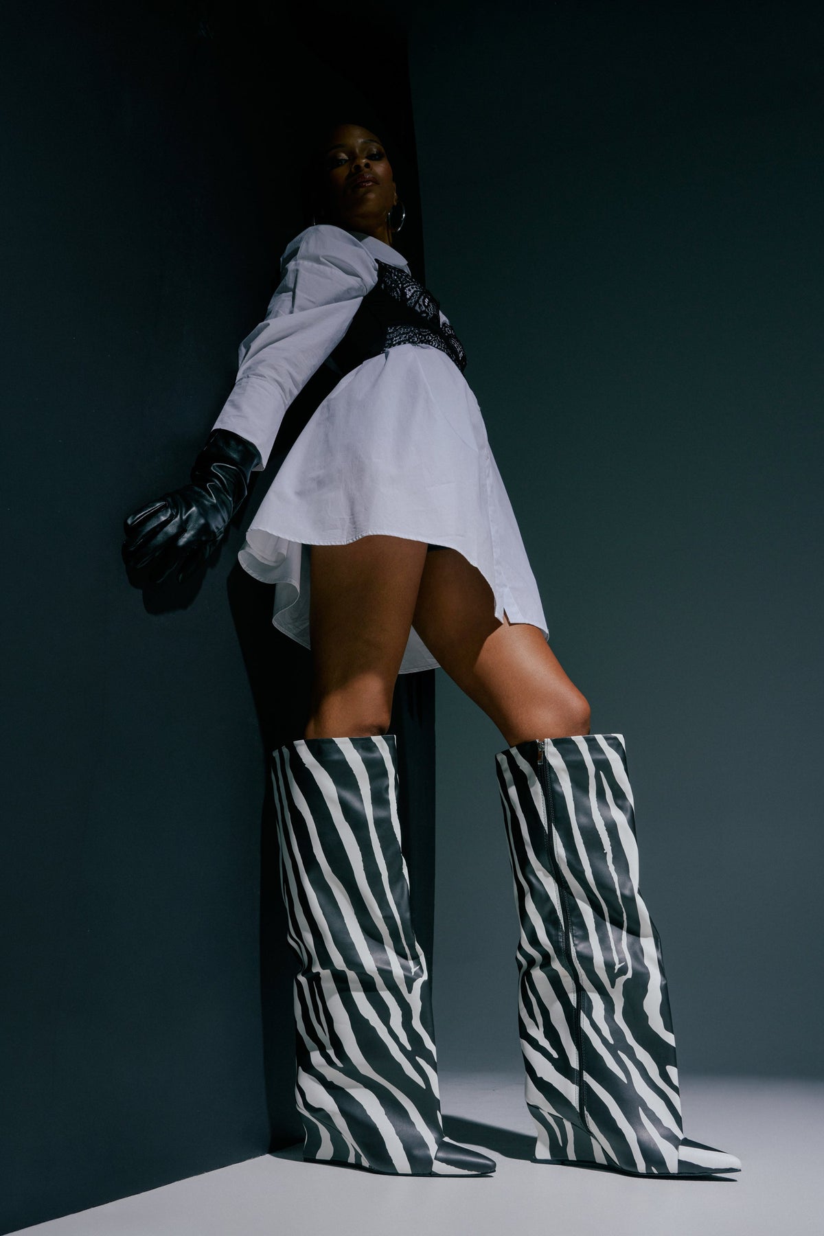 « Rivage » — Bottes hautes compensées, Multicolore