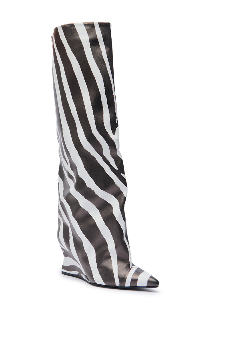 « Rivage » — Bottes hautes compensées, Multicolore