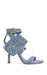 « Cargo » — Sandales Stiletto en Denim à Poches, Bleu