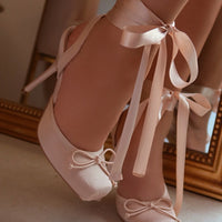 Arabesque Escarpins Ballet Lacés Nude