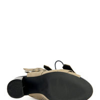« Atlas » — Sandales Bottines à Talon Bloc, Taupe