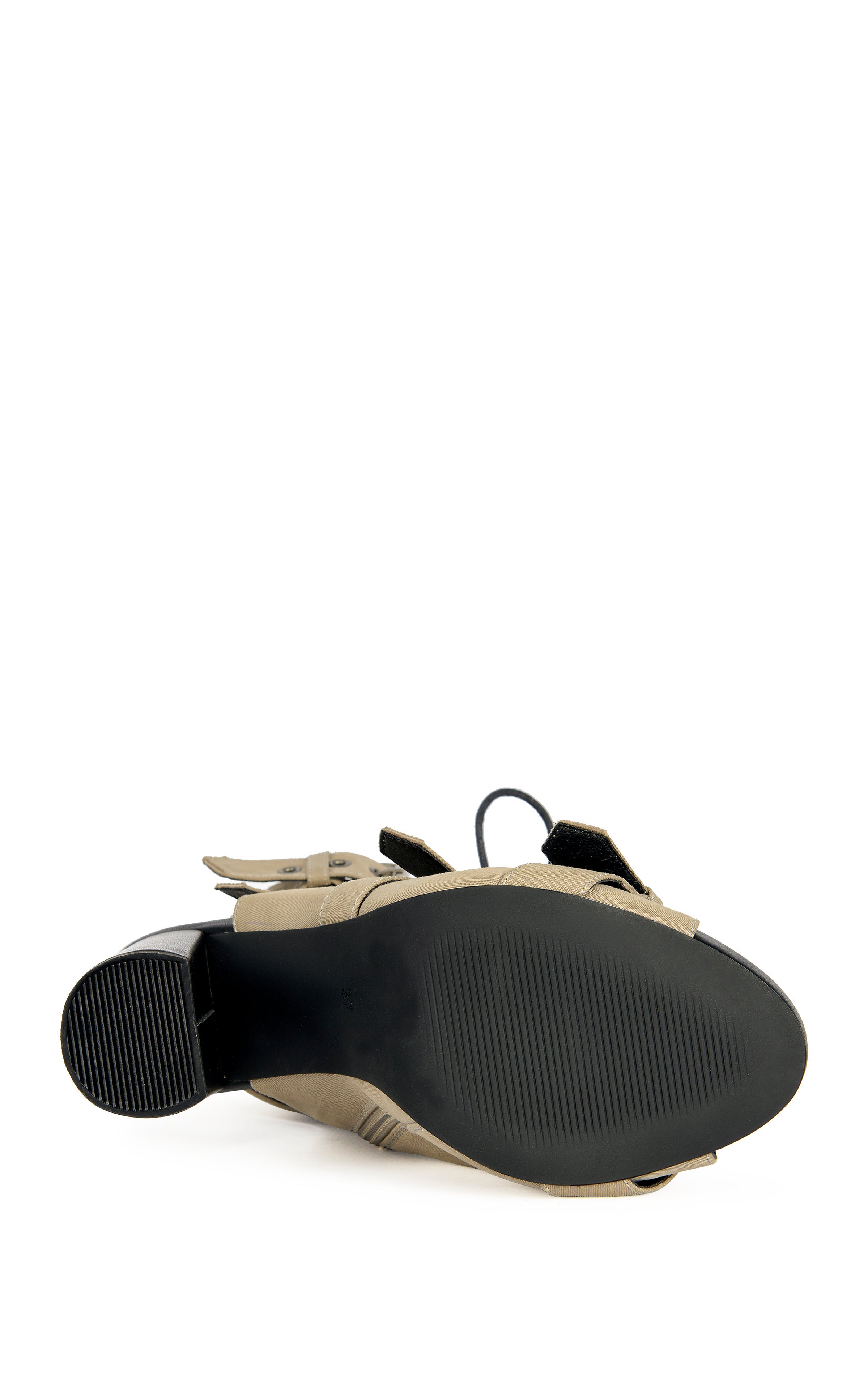 « Atlas » — Sandales Bottines à Talon Bloc, Taupe