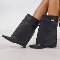 « Oasis » — Bottines compensées, Noir