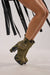 « Éclat » — Bottines à talon bloc, Olive