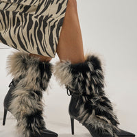 « Mosaïque » — Bottines à talon stiletto, Noir