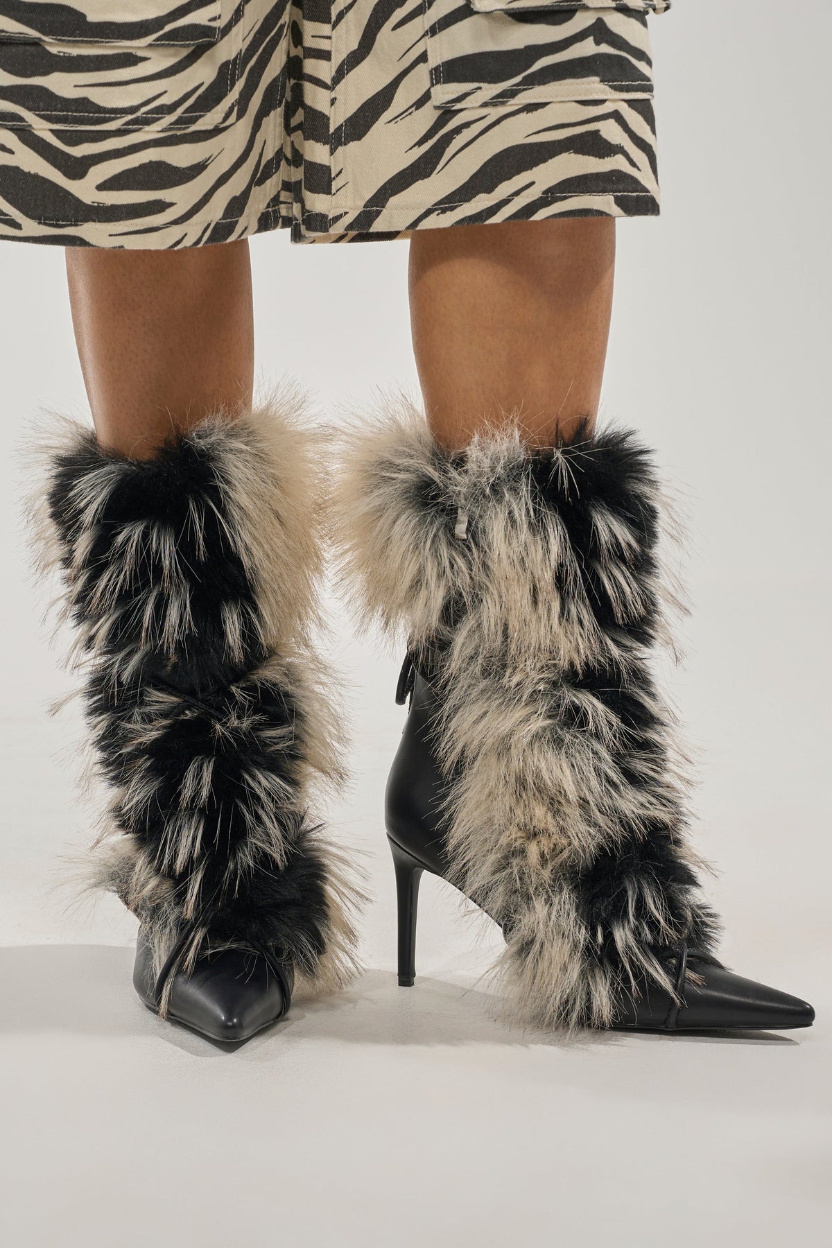 « Mosaïque » — Bottines à talon stiletto, Noir
