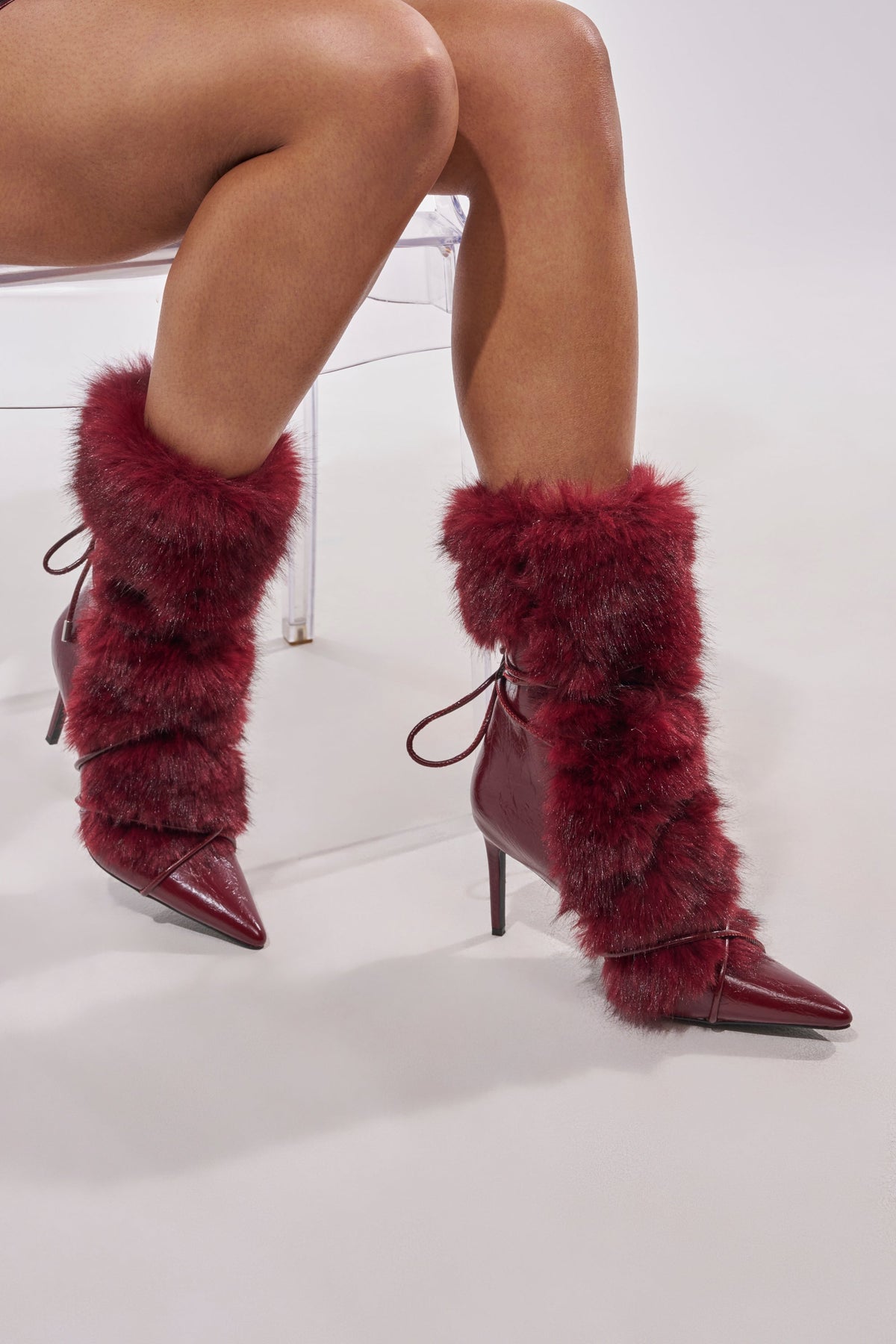 « Amarante » — Bottines à talon stiletto, Bordeaux