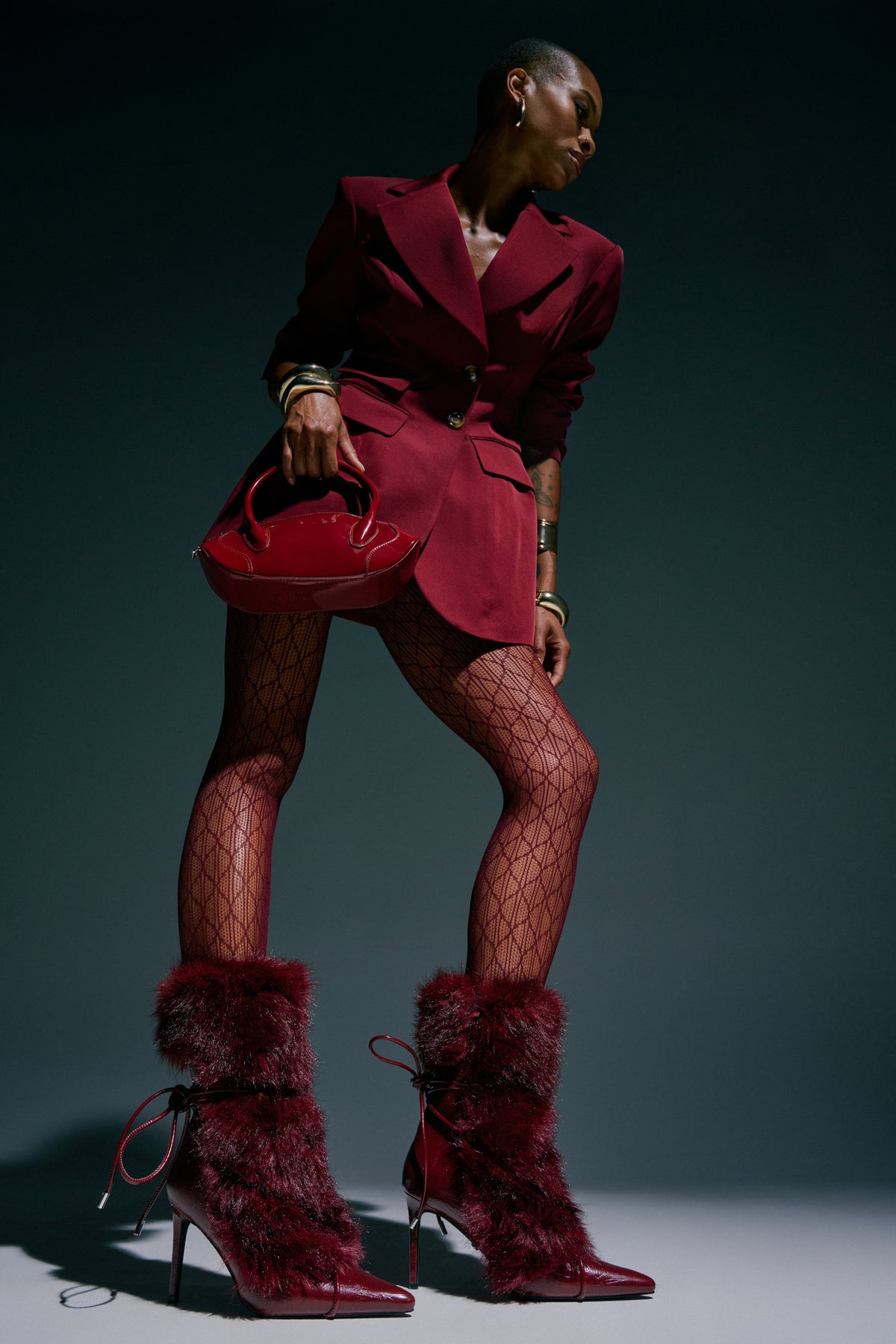 « Amarante » — Bottines à talon stiletto, Bordeaux