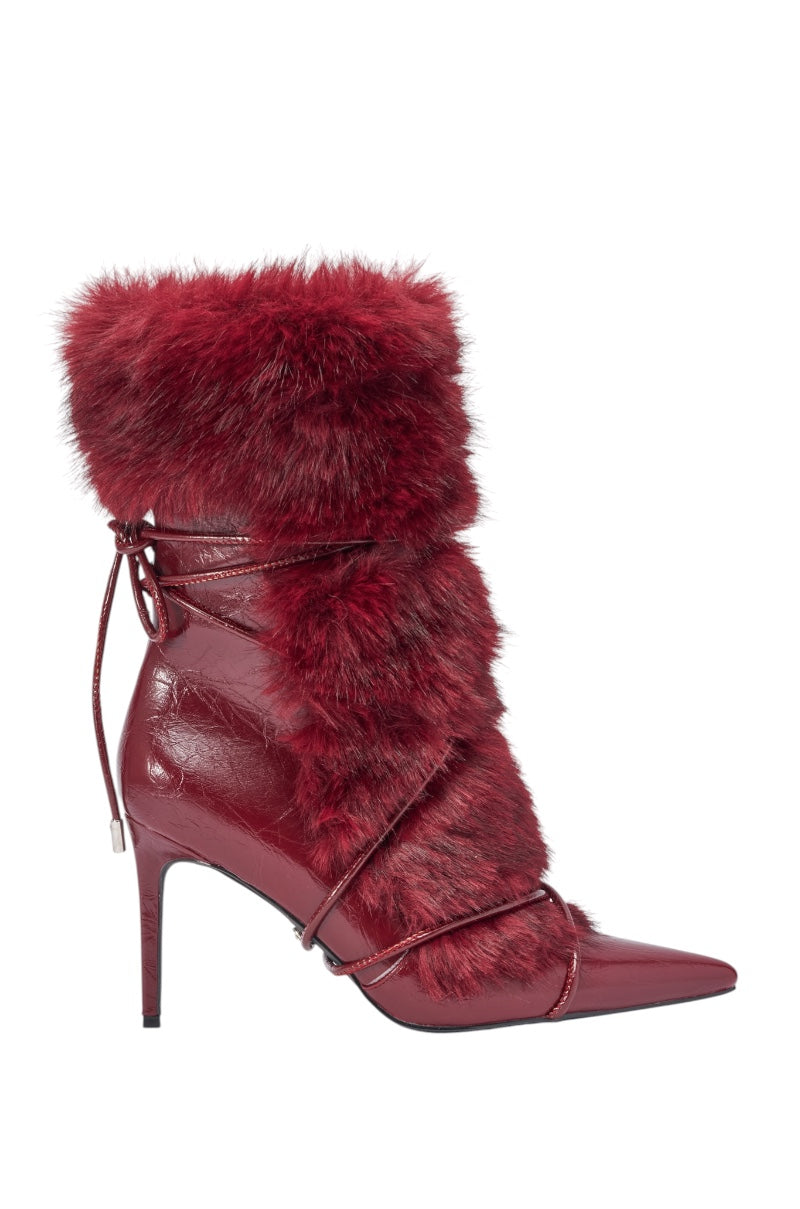 « Amarante » — Bottines à talon stiletto, Bordeaux