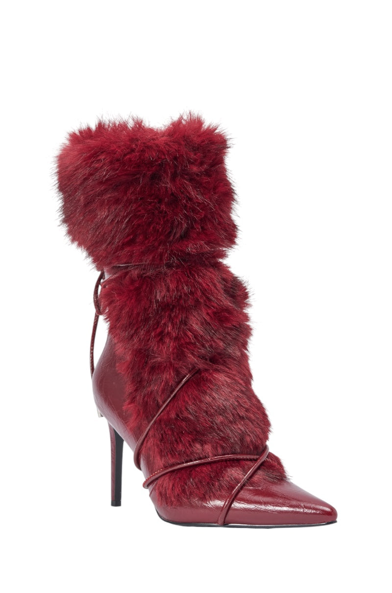 « Amarante » — Bottines à talon stiletto, Bordeaux