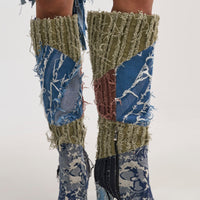 « Équinoxe » — Bottes hautes structurées, Multicolore