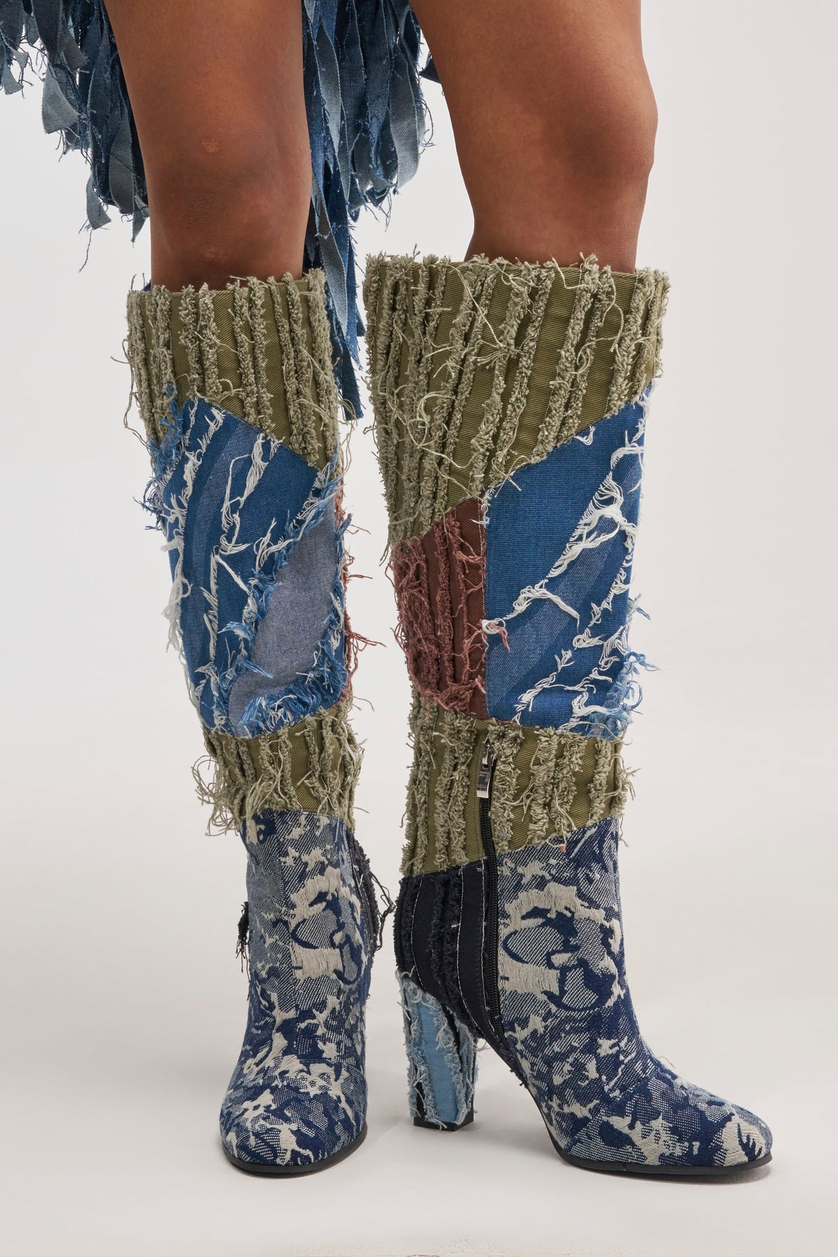 « Équinoxe » — Bottes hautes structurées, Multicolore