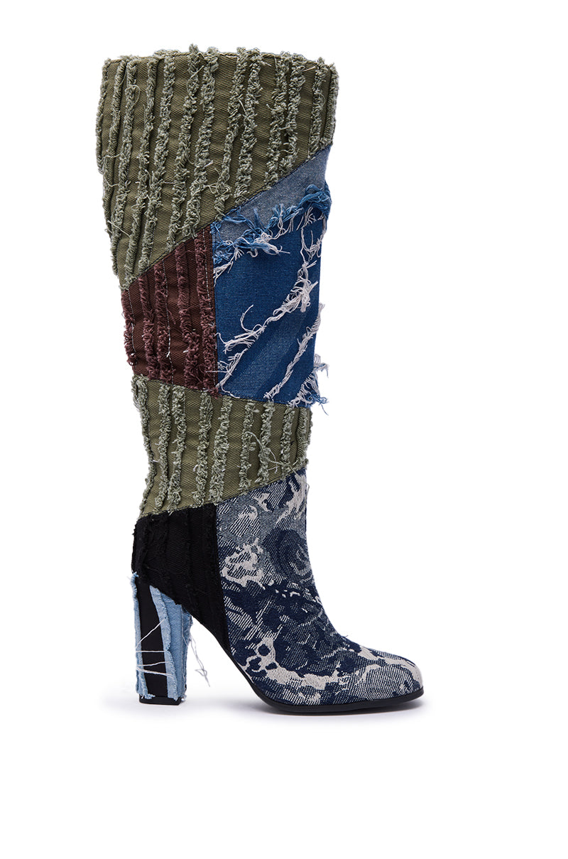 « Équinoxe » — Bottes hautes structurées, Multicolore