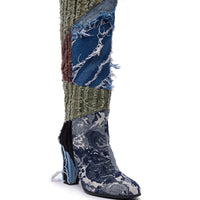 « Équinoxe » — Bottes hautes structurées, Multicolore