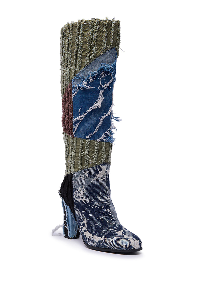 « Équinoxe » — Bottes hautes structurées, Multicolore