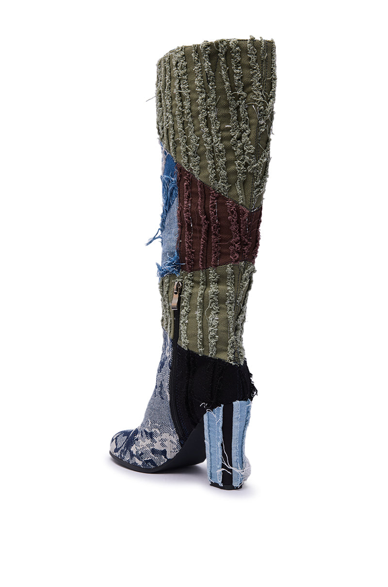« Équinoxe » — Bottes hautes structurées, Multicolore