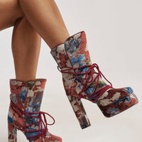« Comète » — Bottines à plateforme, Multicolore