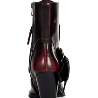 « Cavalière » — Bottines Western à Talon Bloc, Merlot